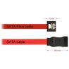 Kabel SATA 6 Gb/s elastyczny FLEXI prosty 50cm czerwony zatrzask HTPC 83835