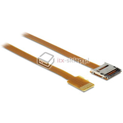 Przedłużacz taśma micro SD męsko  micro SD żeński 16cm Delock 61870