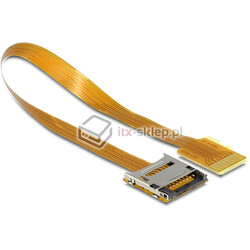 Przedłużacz taśma micro SD męsko  micro SD żeński 16cm Delock 61870