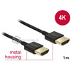 Przewód High Speed HDMI HDMI A-A 3D Slim Premium 1m Delock 84771