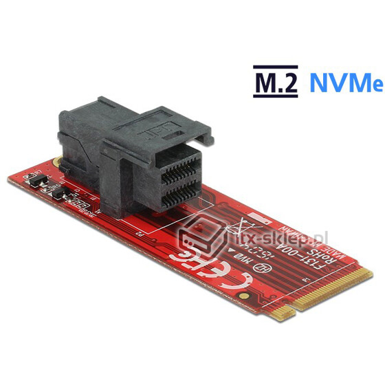 Adapter konwerter M.2 - SFF-8643 NVMe do dysków SFF-8643 NVMe Delock 62721