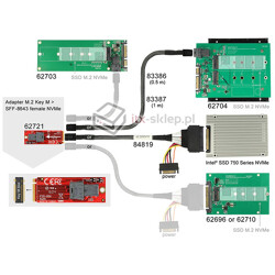 Adapter konwerter M.2 - SFF-8643 NVMe do dysków SFF-8643 NVMe Delock 62721
