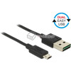 Kabel Dual EASY-USB 2.0-A - EASY-USB micro-B M-M 50cm Delock 83845