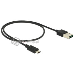 Kabel Dual EASY-USB 2.0-A - EASY-USB micro-B M-M 50cm Delock 83845