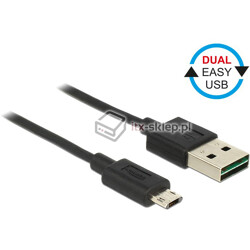 Kabel Dual EASY-USB 2.0-A - EASY-USB micro-B M-M 1m Delock 83844
