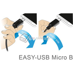 Kabel Dual EASY-USB 2.0-A - EASY-USB micro-B M-M 20cm Delock 84804