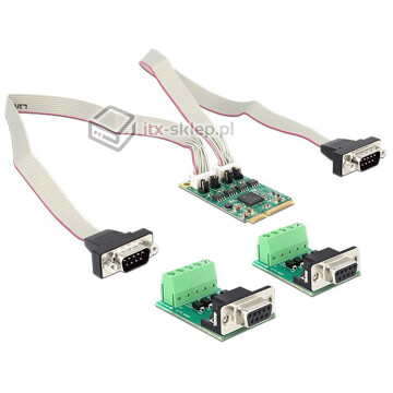 Kontroler mini PCI-Express - 2x RS-232/485 Exar XR17V352 z zasilaniem 5V/12V