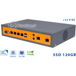 Router NUC Fanless Intel Celeron J1900 2.0GHz 4GB SSD 120GB Delta-NUC11-SSD120 6xLAN 12VDC