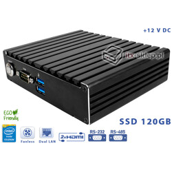 Player Digital Signage Fanless Intel Celeron N3160 1.6GHz 4GB SSD 120GB Delta-DS1-SSD120-WiFi 2xLAN 12VDC