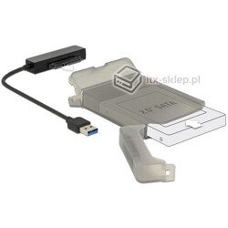 Kabel serwisowy SATA 22pin  USB 3.0-A z osłona ochronną 2,5" 15cm Delock 62742