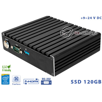 Player Digital Signage Fanless Intel Celeron N2930 1.6GHz 4GB SSD 120GB Delta-DS2-SSD120-WiFi 1xLAN 9-24VDC