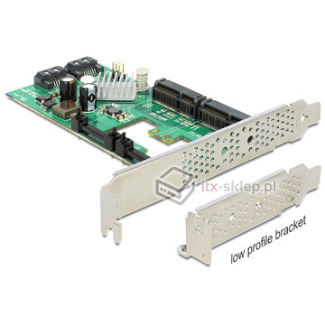 Kontroler RAID 0,1,10 Marvell 88SE9230 2xSATA 2x mSATA PCI-Express x4 v2.0 Delock 89372