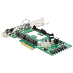 Kontroler RAID 0,1,10 Marvell 88SE9230 2xSATA 2x mSATA PCI-Express x4 v2.0 Delock 89372