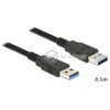 Kabel USB 3.0-A M-M męsko-męski 0,5m Delock 85059