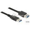 Przedłużacz USB 3.0-A M-F męsko-żeński 0,5m Delock 85053