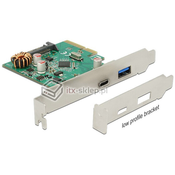 Kontroler 1xUSB 3.1 1xUSB Typ-C PCI-Express x4 złącze zewnętrzne Delock 89562