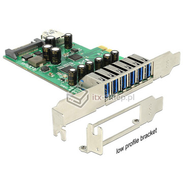 Kontroler 6xUSB 3.0 PCI-Express x1 złącza zewnętrzne Delock 89377