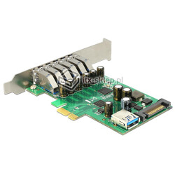 Kontroler 6xUSB 3.0 PCI-Express x1 złącza zewnętrzne Delock 89377