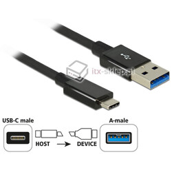 Kabel Premium SuperSpeed 10 Gbps USB-A 3.1 - USB Typ-C M-M 1m Delock 83983