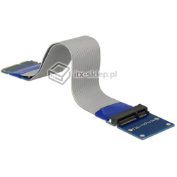 Elastyczny przedłużacz Mini PCI Express / mSATA M-F 13cm Delock 65837