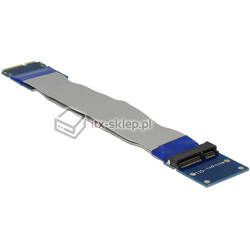 Elastyczny przedłużacz Mini PCI Express / mSATA M-F 13cm Delock 65837