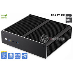 Komputer przemysłowy Fanless Core i3-6100T 3,2GHz 2xLAN 8GB SSD 256GB i3-H110-SSD256-1