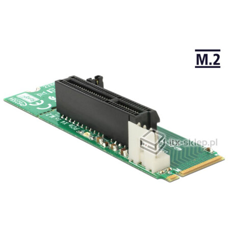 Adapter riser card M.2 Key M męski - PCI-Express x4 dla płyt mini-ITX