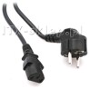 Kabel zasilający kątowy 1.8m czarny