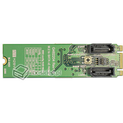 Adapter konwerter M.2 - 2x SATA 7pin z funkcją RAID 0,1 Delock 62961