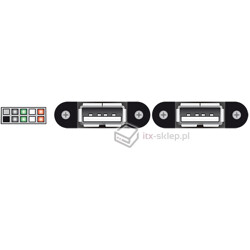 Kabel USB 2.0 wewnętrzny F raster 2,00mm - 2xUSB 2.0-A żeński do zabudowy panelowej Delock 84832