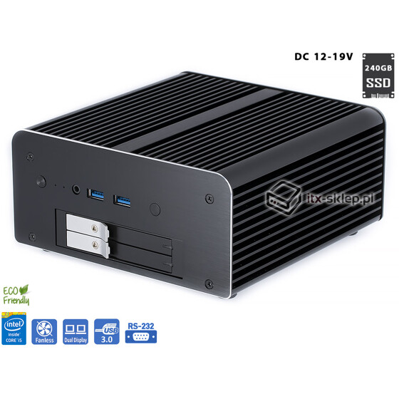 Komputer NUC Fanless Core i5-5300U 2,30GHz 4GB RAM SSD 240GB Hot-Swap Delta-NUC14-SSD240