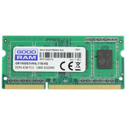 GoodRAM SODIMM 4GB 1600MHz DDR3 1,35V GR1600S3V64L11S/4G