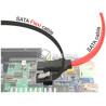 Kabel SATA 6 Gb/s elastyczny FLEXI prosty 40cm czarny zatrzask HTPC 84864