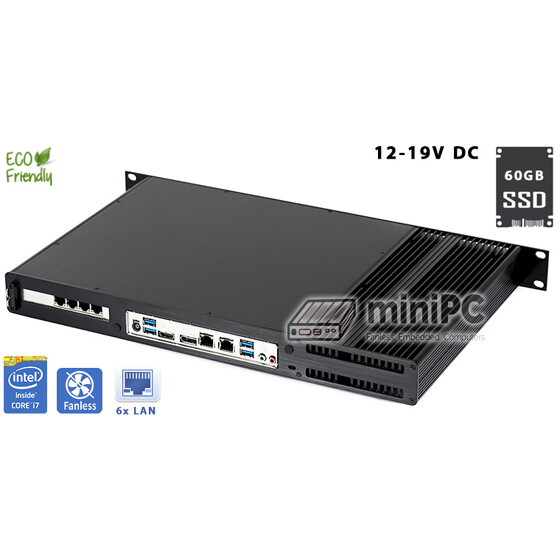 Router MikroTik RouterOS Level4 Core i7-7700T 2,90GHz 8GB DDR4 6xLAN Delta-MikroTik-i7 DC12-19V
