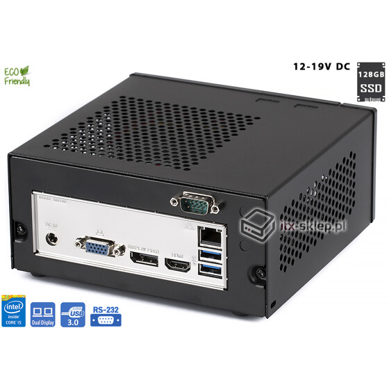 Komputer przemysłowy Core i5-6500T 2,5GHz 1xLAN 1xCOM 4GB SSD 128GB i5-H110-STX-SSD128