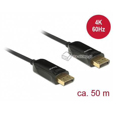 Kabel optyczny DisplayPort 1.2 męski - męski 4K 60Hz 50m Delock 85523