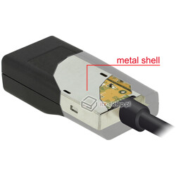 Adapter USB Typ-C męski - DisplayPort żeński (DP Alt Mode) 4K 60Hz Delock 62748