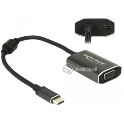 Adapter USB Typ-C męski - VGA żeński (DP Alt Mode) Delock 62989