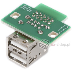 Gniazdo wewnętrzne do komputera USB męskie  2x USB żeńskie białe