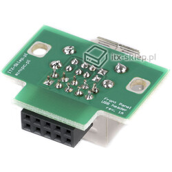 Gniazdo wewnętrzne do komputera USB żeńskie  2x USB żeńskie czarne