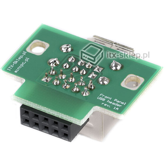 Gniazdo wewnętrzne do komputera USB żeńskie  2x USB żeńskie czarne