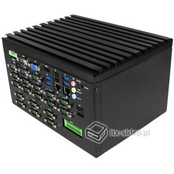 Komputer Fanless Intel Celeron J3455 Apollo Lake 1.5GHz 4GB SSD 120GB Delta-HM2000-3455B 20xCOM 9-36VDC