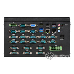 Komputer Fanless Intel Celeron J3455 Apollo Lake 1.5GHz 4GB SSD 120GB Delta-HM2000-3455B 20xCOM 9-36VDC