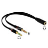 Kabel słuchawkowy 1x3.5mm 4pin Stereo - 2x 3.5mm 3pin Stereo Delock 65967
