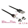 Kabel magnetyczny do ładowania i transmisji USB micro-B USB-C 1,1m Delock 85723