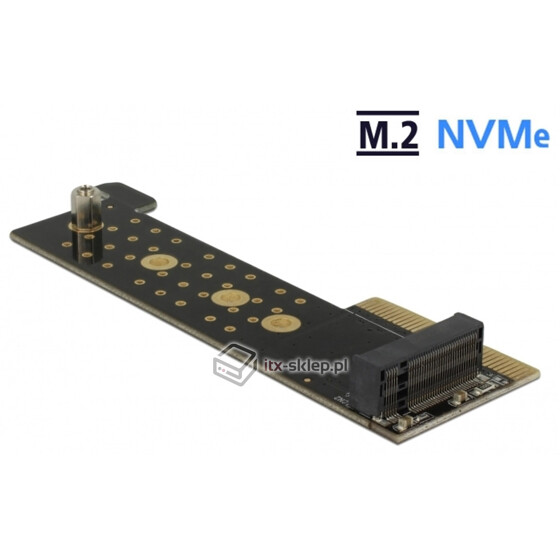 Adapter riser PCI Express x4 - 1x NVMe M.2 Key M Serwer 1U Delock 89929