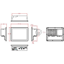 Dotykowy komputer panelowy fanless 8