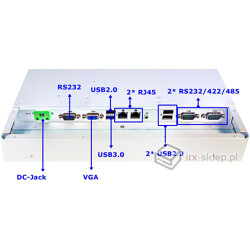 Dotykowy komputer panelowy fanless 12.1