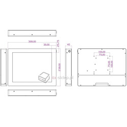 Dotykowy komputer panelowy fanless 12.1