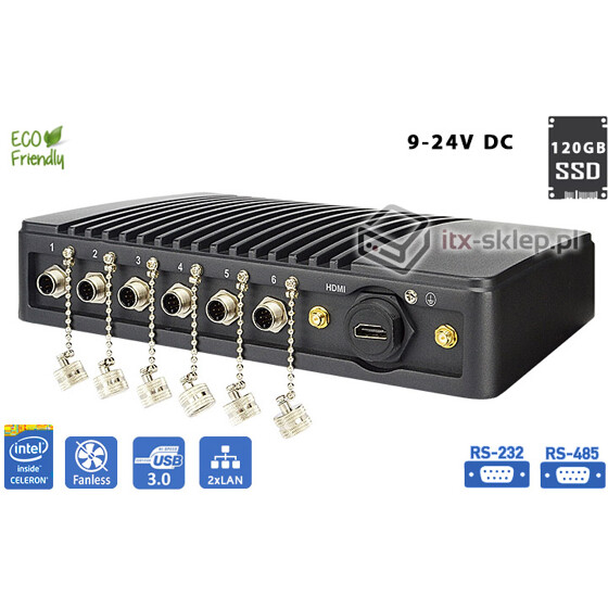 Komputer przemysłowy wodoszczelny IP69K Celeron 3955U 2,00GHz 8GB RAM SSD 240GB Delta2-IP69K-SSD240